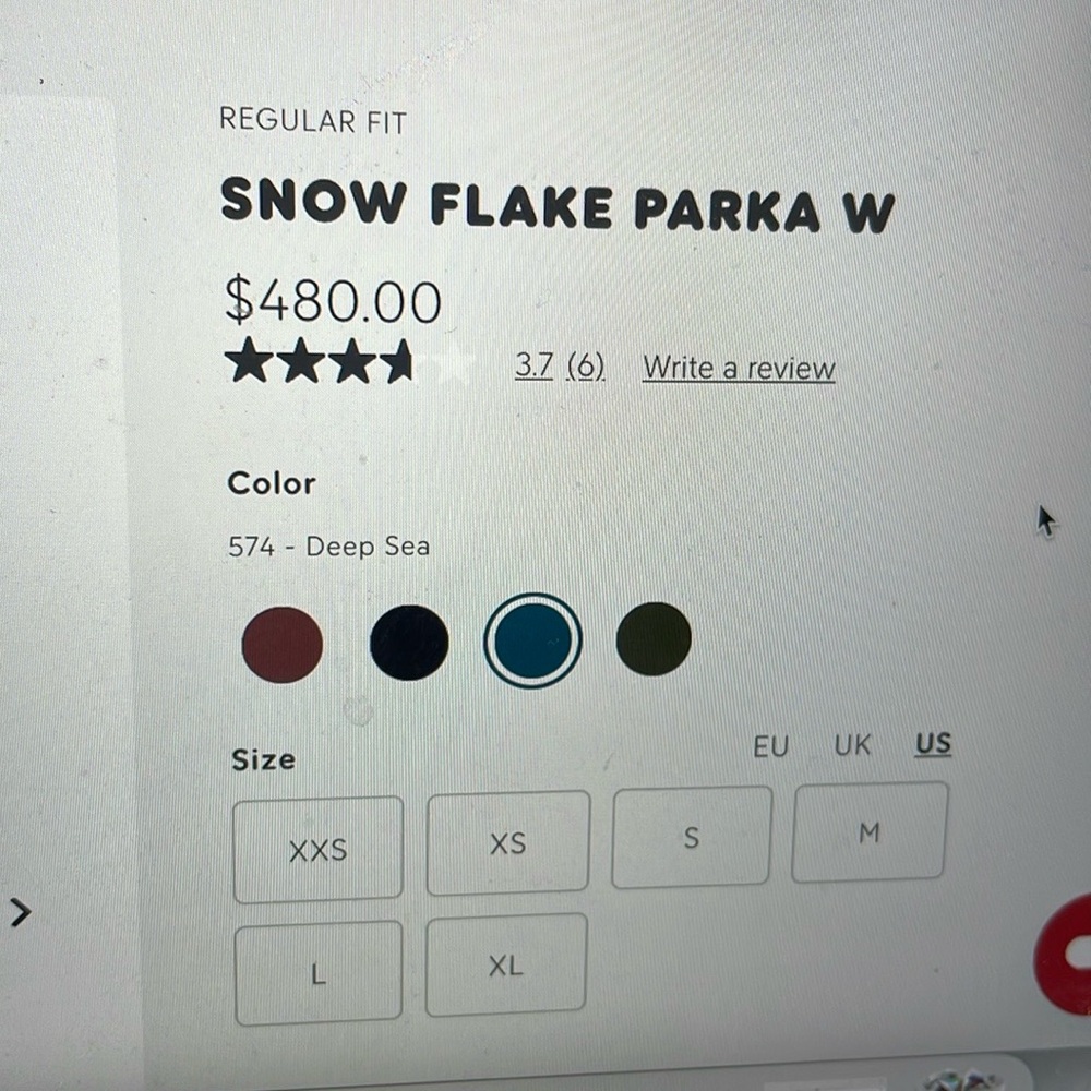 Fjallraven Snow Flake Parka XS - Picture 5 of 6